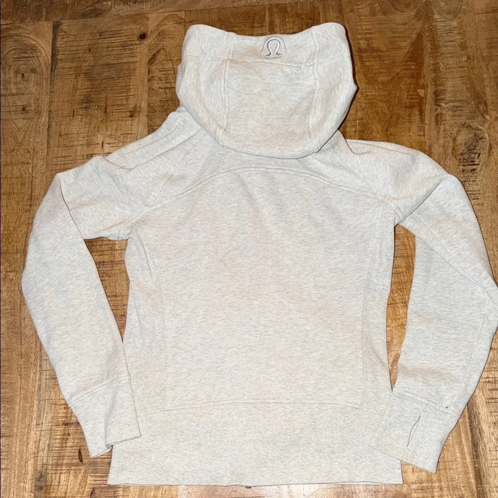 lululemon athletica Light Gray Zip-Up Hoodie